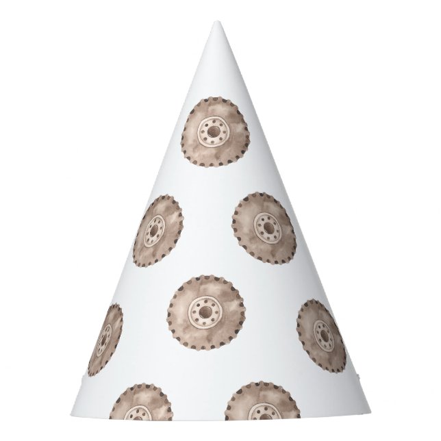 Chapéu De Festa Caminhões Monstros das Rodas Fiery (Frente)