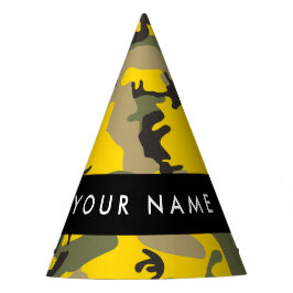 Chapéu De Festa Camuflagem Amarela e Verde Seu nome Personaliza