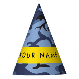 Chapéu De Festa Camuflagem Azul Marinho Personalize seu nome