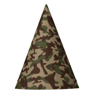 Chapéu De Festa Camuflagem de madeira profunda
