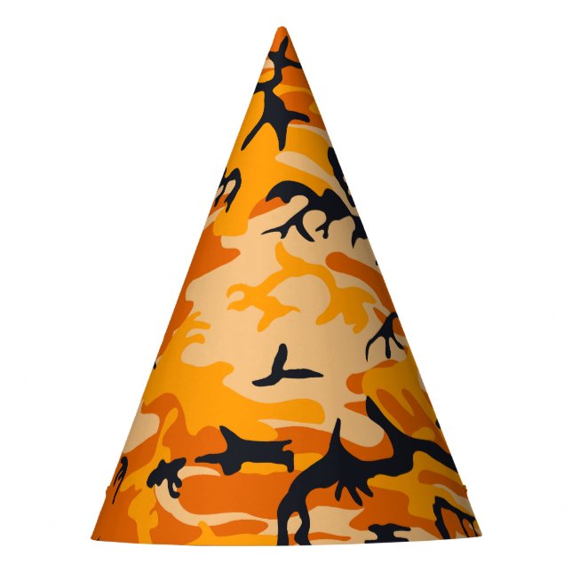 Chapéu De Festa Camuflagem Laranja, Militar, Exército (Frente)