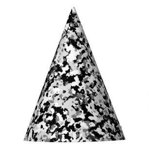 Chapéu De Festa Camuflagem Preto Cinza Branco Ártico Festa