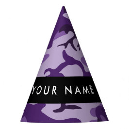 Chapéu De Festa Camuflagem Roxa Seu Nome Personalize
