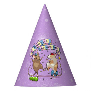 Chapéu De Festa Camundongos Dançantes Acrescentam O Nome Feliz Fes
