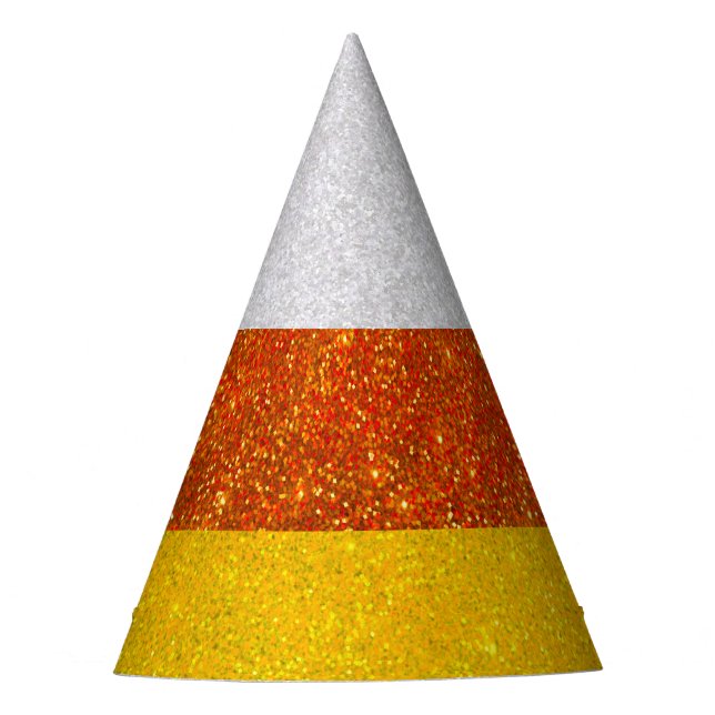 Chapéu De Festa Candy Corn Glitter Halloween (Frente)