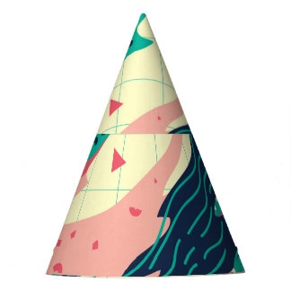 Chapéu De Festa Cartaz Geométrico de Trendy Memphis