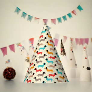 Chapéu De Festa Cartografia de Cães Multicolores
