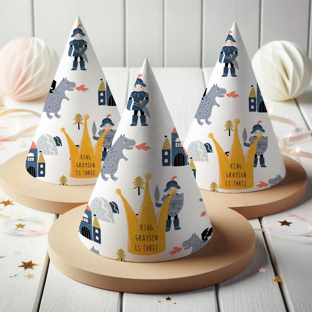 Chapéu De Festa Cavaleiros e Dragões | Fairytale King Crown (Criador carregado)