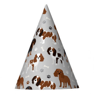 Chapéu De Festa Cavalier King Charles Spaniel Paws e Bones
