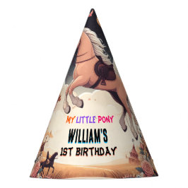 Chapéu De Festa cavalo bonito meu pequeno pônei primeiro primeiro 