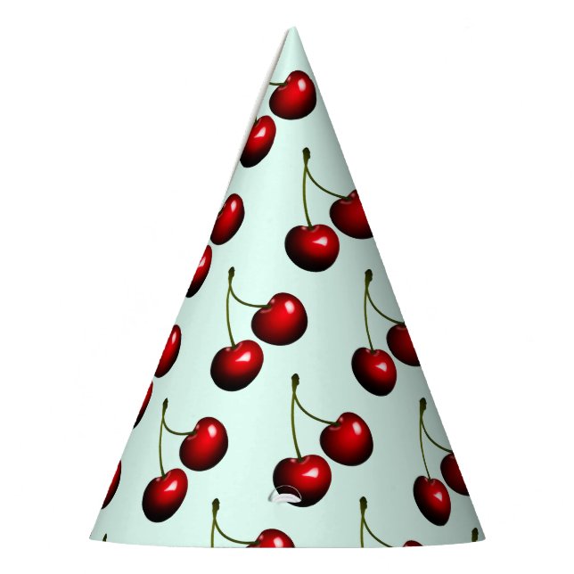 Chapéu De Festa Cerejas Vermelhas Doce (Esquerda)