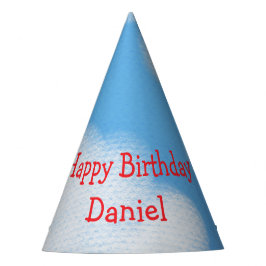 Chapéu De Festa Céu azul e nuvens fofinhas Aniversário