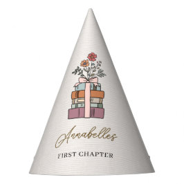 Chapéu De Festa Chapter One First Birthday Book Themed Girls Boho 