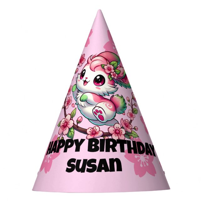 Chapéu De Festa Charming Sakura Bunny (Frente)