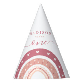 Chapéu De Festa Chic Pastel Rosa Rainbow Boho Aniversário