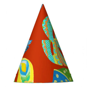 Chapéu De Festa Chic Tropical: Padrão De Folha Sem Perfeição.