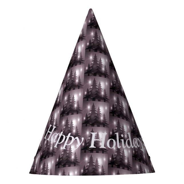 Chapéu De Festa Christmas Party Pink Trees Holiday Winter Elegant (Frente)