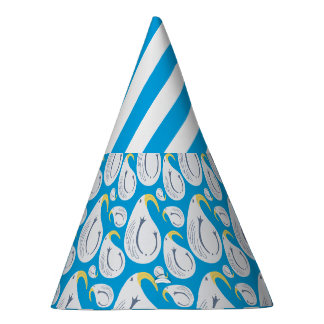 Chapéu De Festa Cinzas brancas amarelas azuis de albatroz