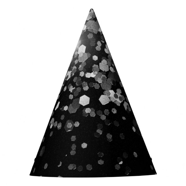 Chapéu De Festa Cinzas Negras De Prata, Brilhante Nº 3 (Frente)