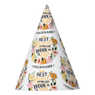 Chapéu De Festa Citação de Motivação de Inspiração Floral Elegante
