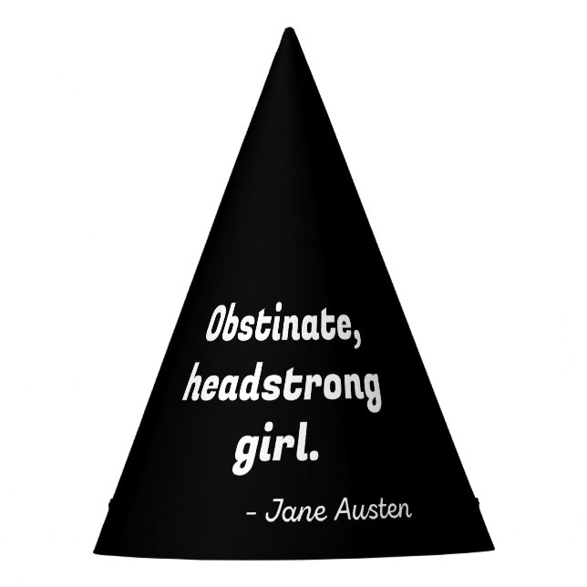 Chapéu De Festa Citação de Orgulho e Preconceito II (Frente)