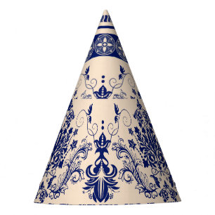 Chapéu De Festa Clássico Damask: Papel de parede sem soldadura Orn