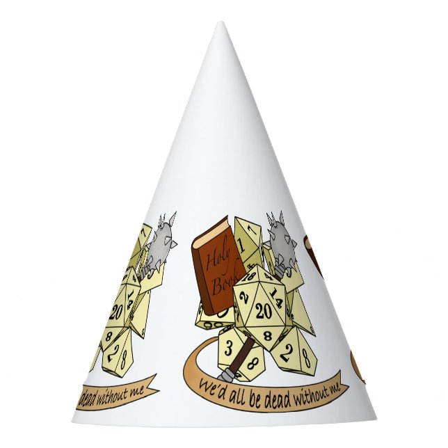 Chapéu De Festa Cleric Dice Design (Frente)