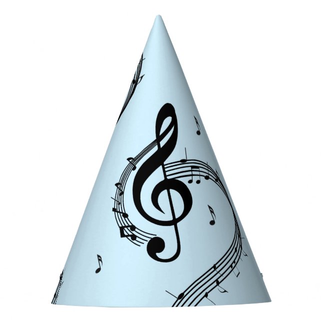 Chapéu De Festa Climactic G Clef Music Blue (Frente)