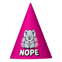 Chapéu De Festa Coala Fofo Dormindo “Não” Cartoon Engraçado