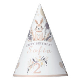 Chapéu De Festa Coelho Pastel Boho e Balões Aniversário