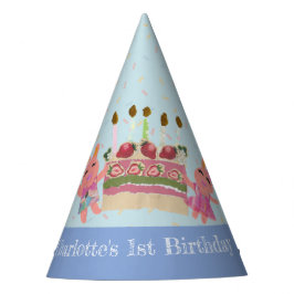 Chapéu De Festa Coelhos doces e bonitos com Aniversário de criança