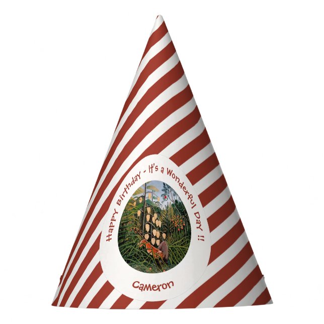 Chapéu De Festa Coleção de Itens do Partido Henri Rousseau Tiger & (Frente)