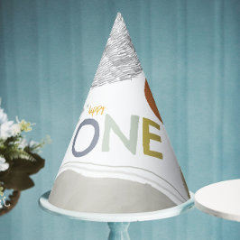 Chapéu De Festa Colorful Happy One 1st Birthday Boy Party Hat