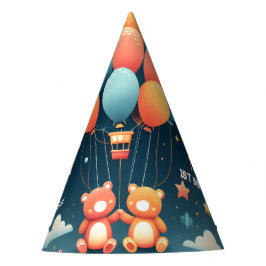 Chapéu De Festa Com o primeiro aniversario dos Gêmeos do Balão de 