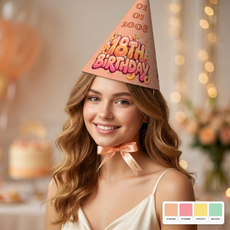 Chapéu De Festa Cone de celebração personalizado para festa de 18
