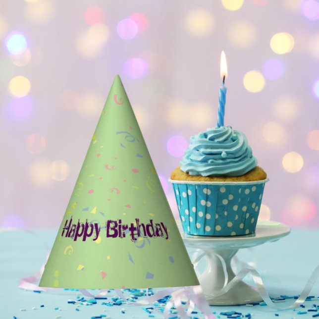 Chapéu De Festa Confetti de Feliz Aniversário (Criador carregado)