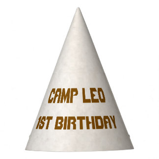 Chapéu de festa cônico de 1º aniversário com tema