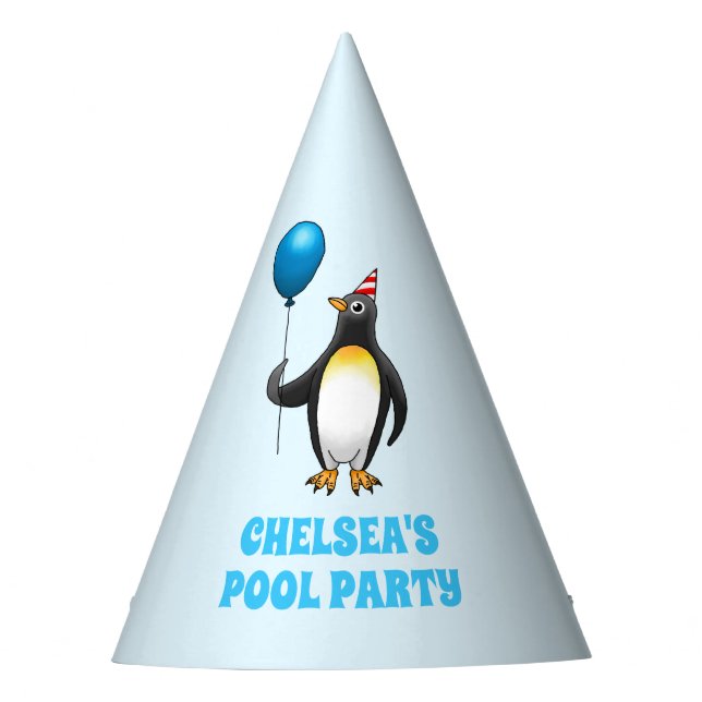 Chapéu De Festa Conjunto de Pinguins de Aniversário (Frente)