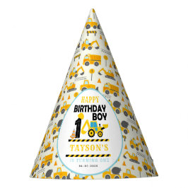 Chapéu De Festa Construction Truck 1st Birthday | Kids Party