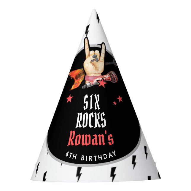 Chapéu De Festa Cool Punk Rockstar Any Age Birthday (Frente)