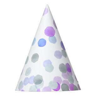 Chapéu De Festa Cor de água simples das Bolinhas de galinha branca