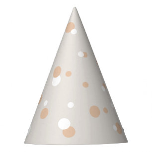 Chapéu De Festa Cor-de-rosa e branco Beige Confetti