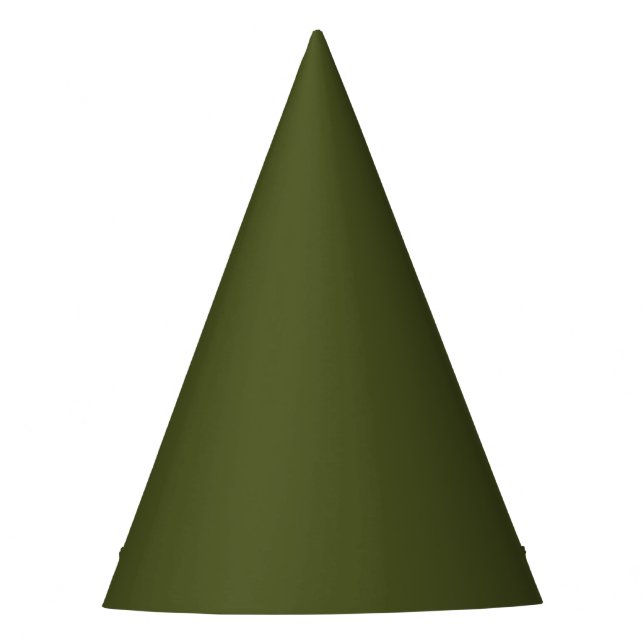 Chapéu De Festa Cor Sólida Verde do Exército (Frente)