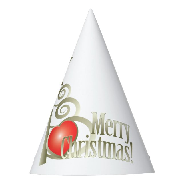 Chapéu De Festa Coração para o Natal (Frente)