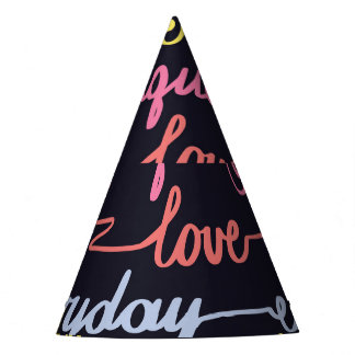 Chapéu De Festa Corações das raparigas, palavras sem problemas.