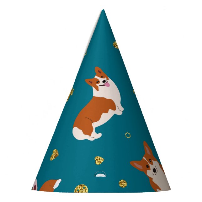 Chapéu De Festa Corgi Cute Pattern (Esquerda)