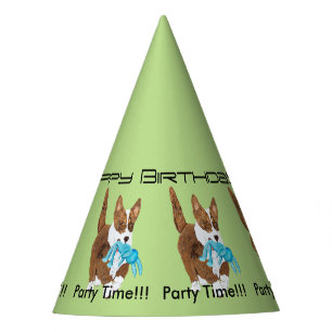 Chapéu De Festa Corgi de Galês do casaco de lã - aniversário