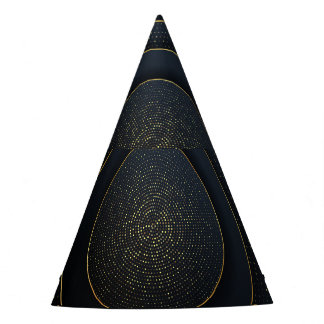 Chapéu De Festa Corte De Papel De Luxo: Gradiente De Ouro.