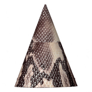 Chapéu De Festa Couro-cobra: textura castanha sem costura