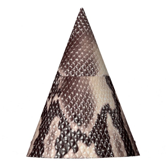 Chapéu De Festa Couro-cobra: textura castanha sem costura (Frente)